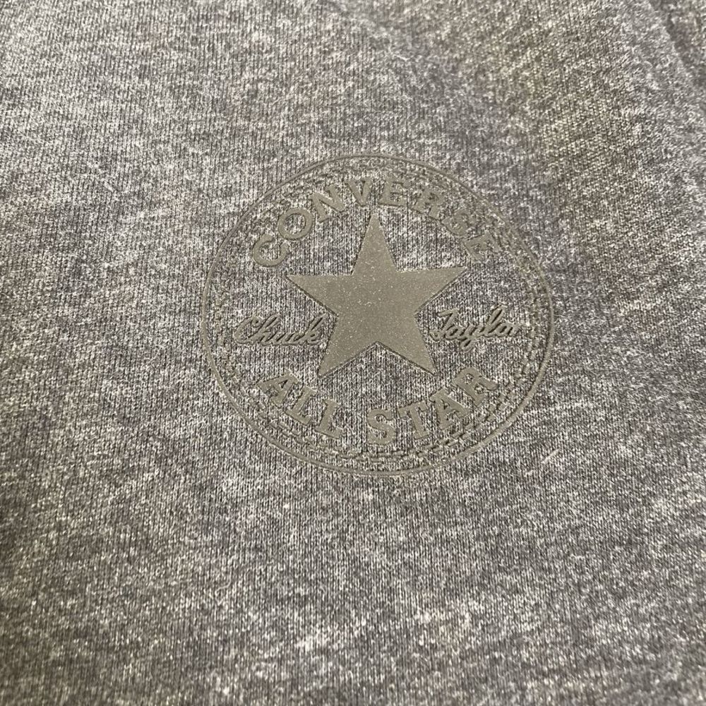Converse One Star Mens Full Zip Up Jacket Long Sleeve Mock Neck Black Gray SZ S - Picture 2 of 5